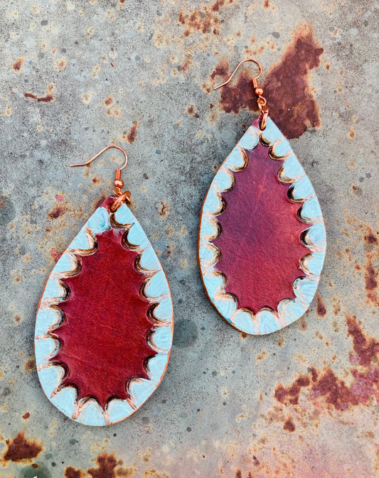 Chocolate with Turquoise Accent Earrings