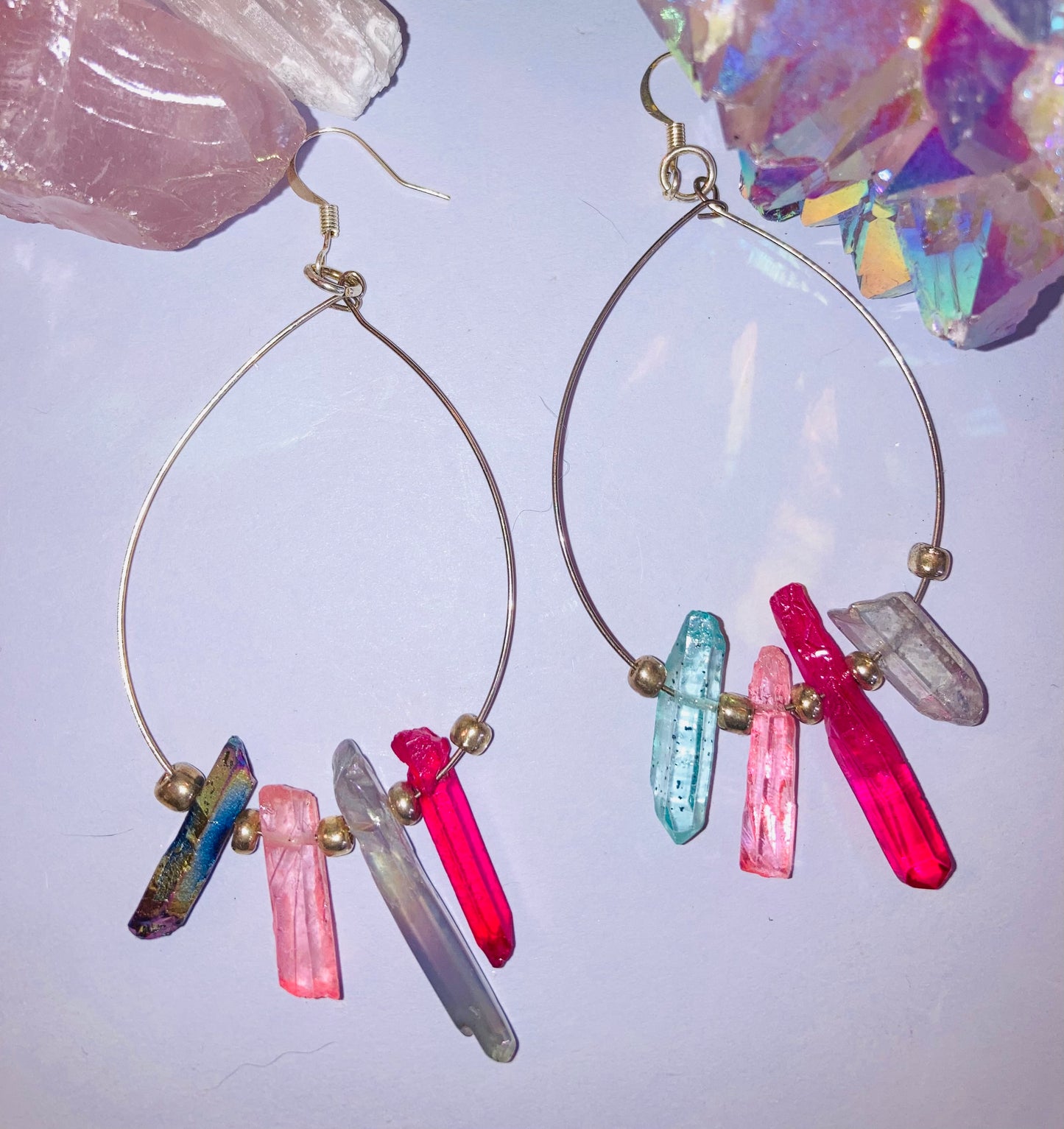 Powerful & Colorful Quartz Earrings