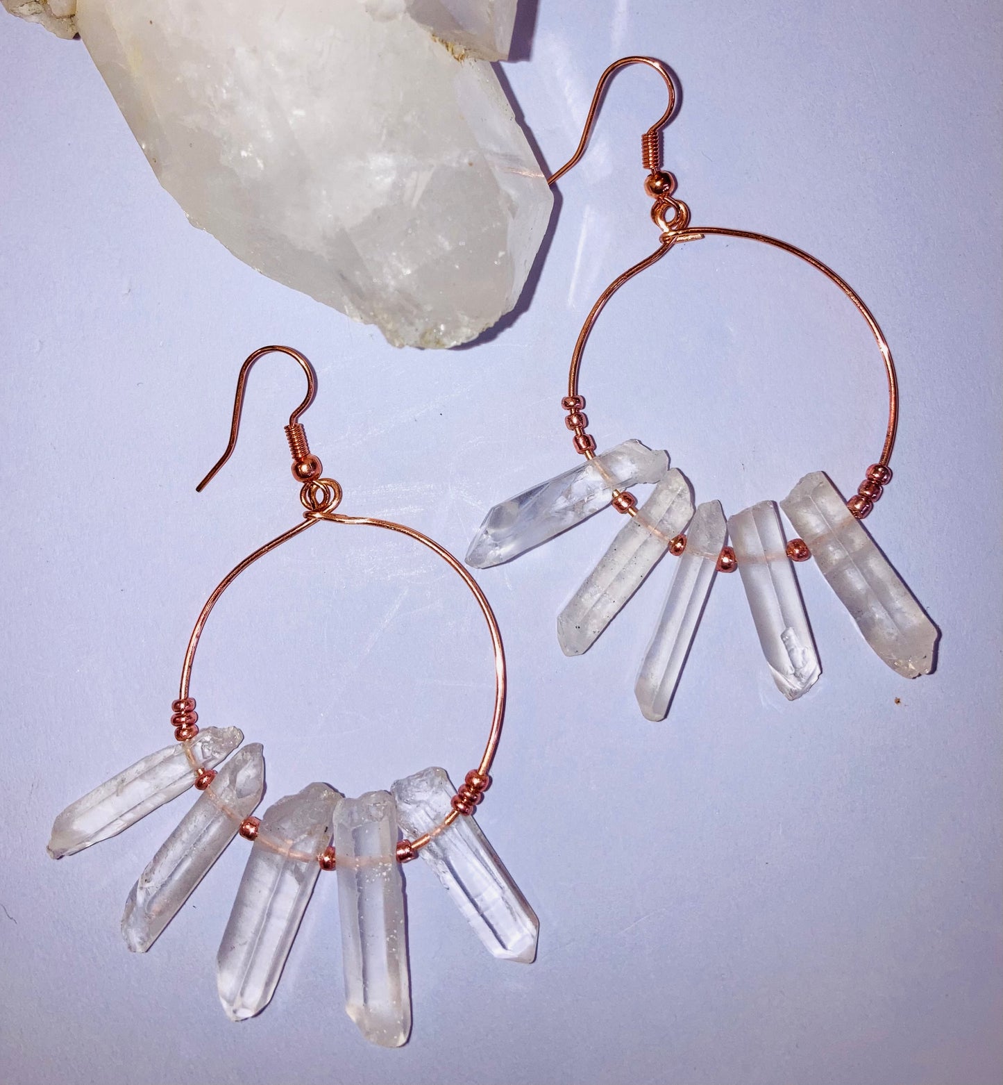 Healing Clear Quartz Goddess Earrings